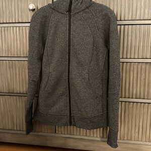 Lululemon Zippered Hoodie Sweatshirt grey size 8